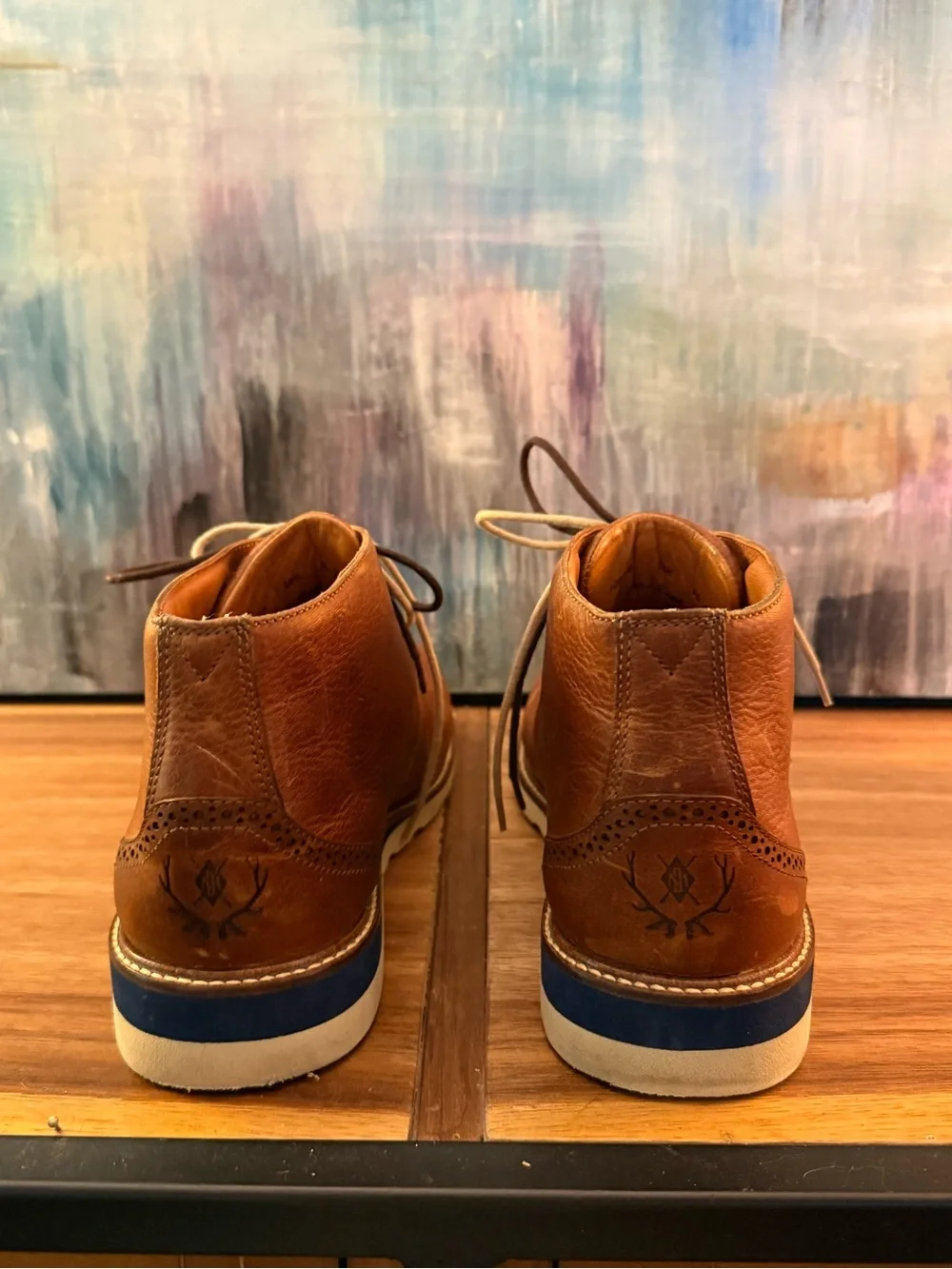 Martin Dingman Tan Brown Leather Chukka Boots with Vibram Soles